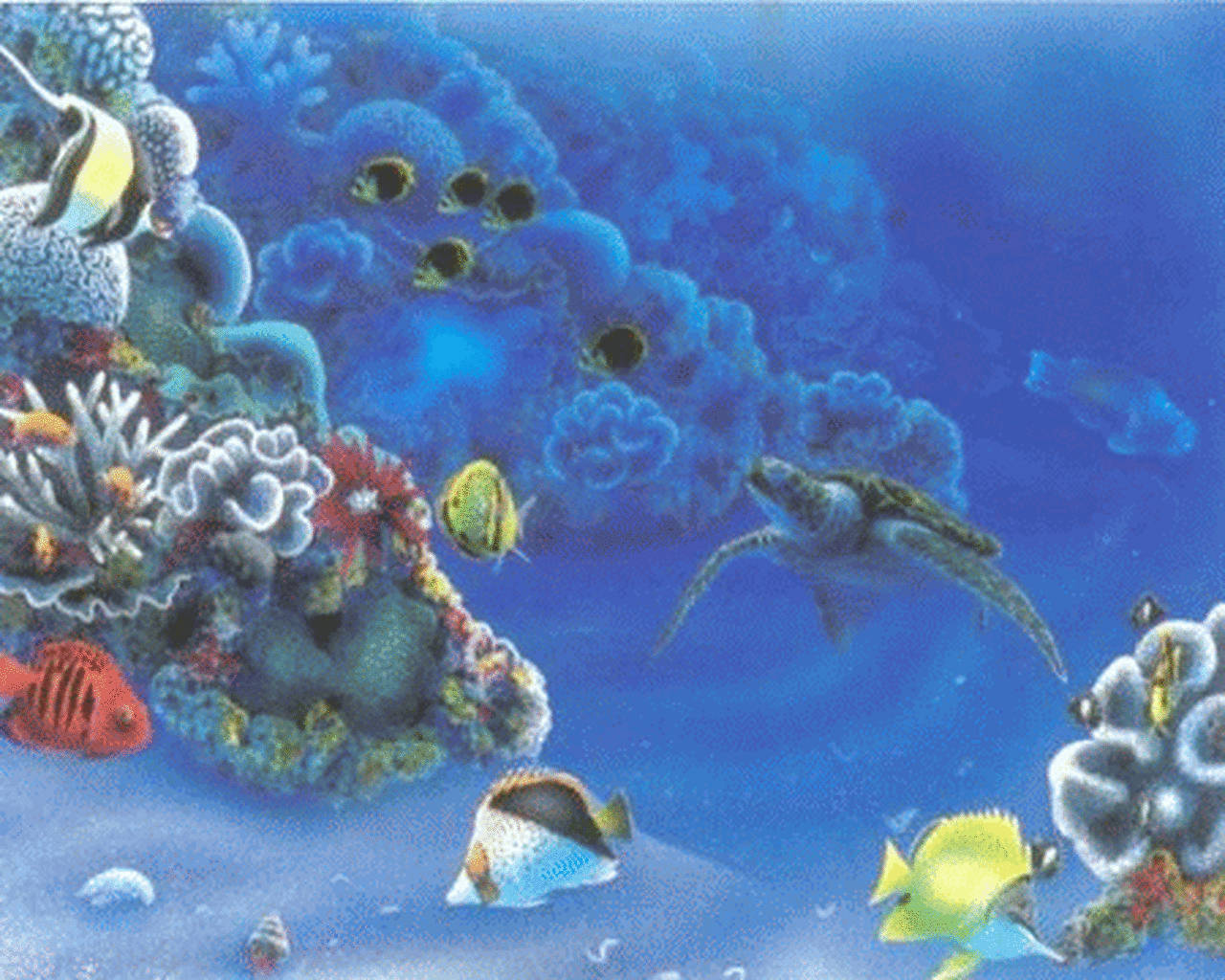 Underwater Ocean Artwork - HD Wallpaper 