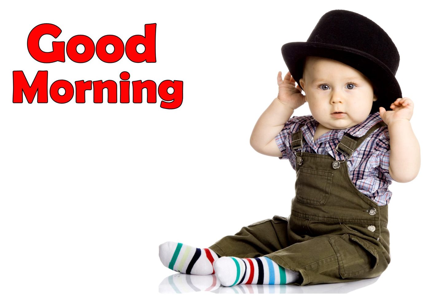 Good Morning Cute Baby Wearing Hat Hd Wallpapers - Toddler - HD Wallpaper 