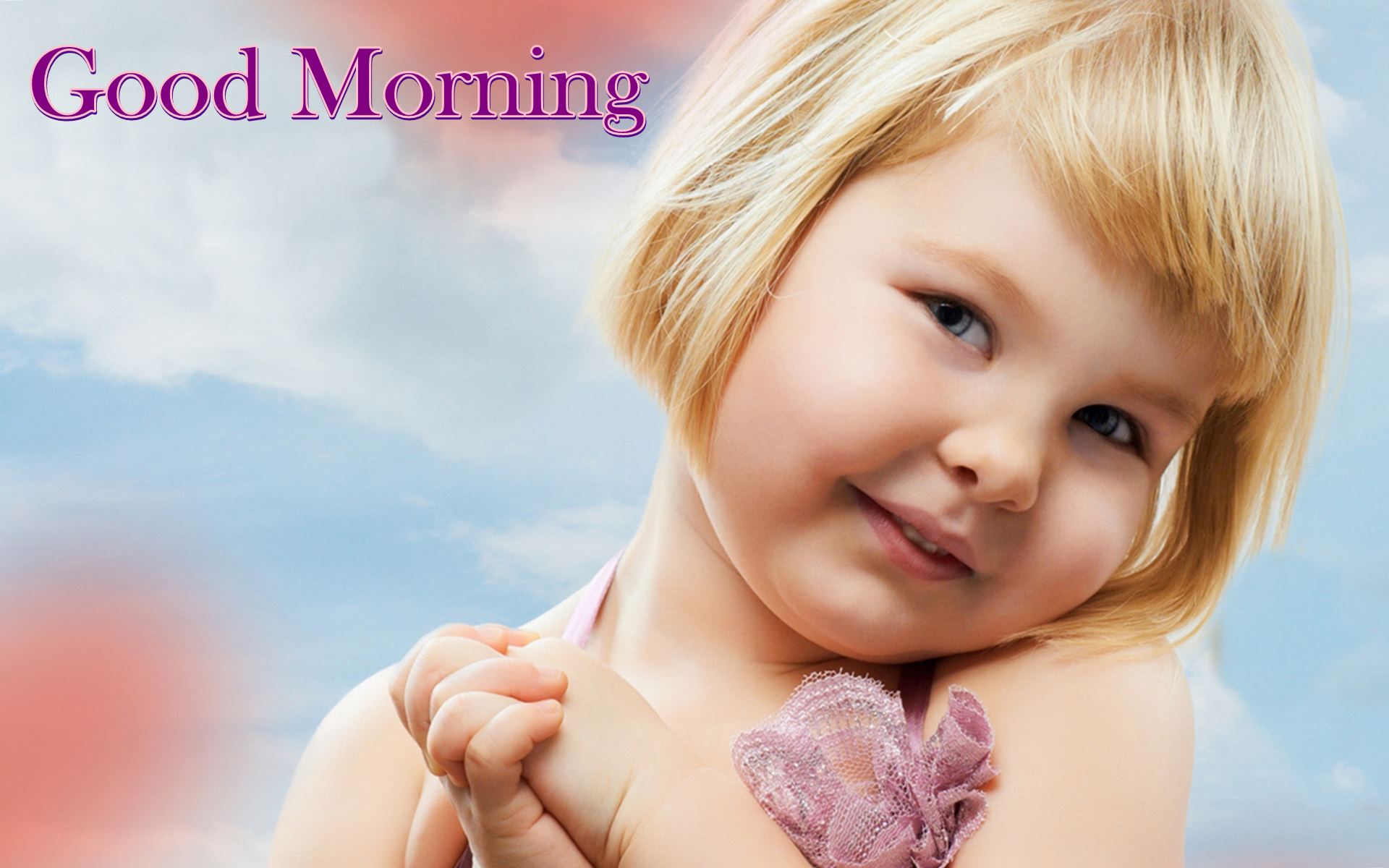 Cute Girl Wishing Good Morning - HD Wallpaper 