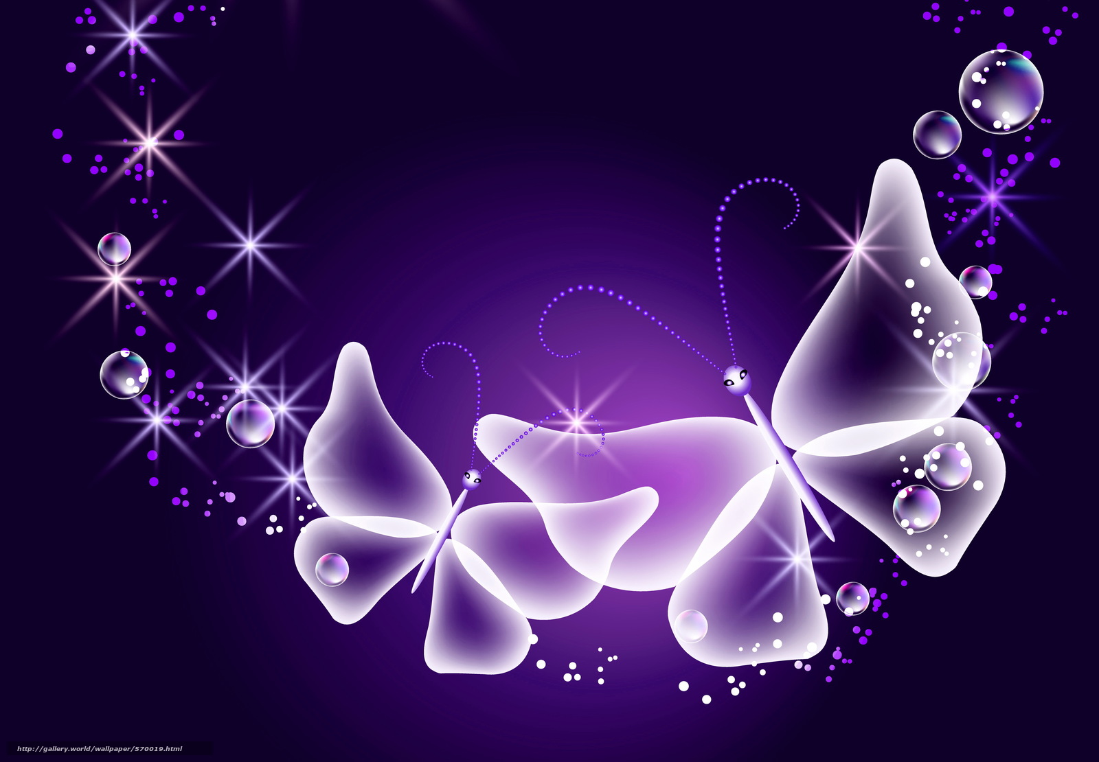 Download Wallpaper Butterflies, Neon Free Desktop Wallpaper - Sparkle