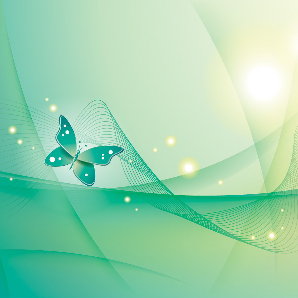 Light Green Butterfly Background - HD Wallpaper 