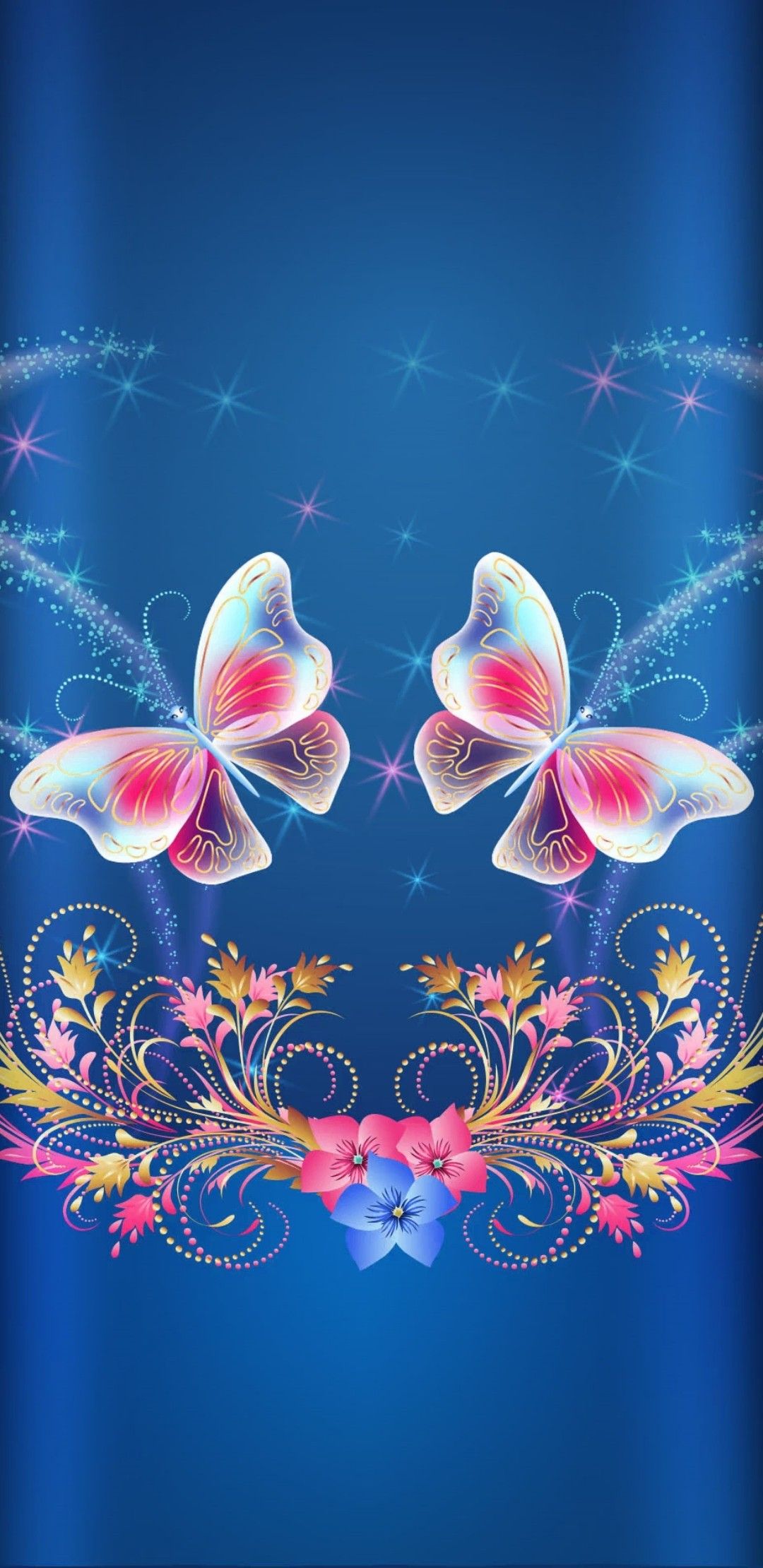 Beautiful Butterflies Pink Background - HD Wallpaper 