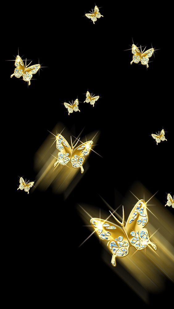 Gold Butterfly Wallpaper Hd - HD Wallpaper 