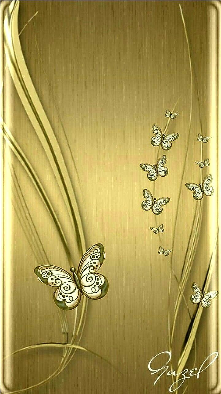 Beautiful Golden Wallpaper For Mobile Hd - HD Wallpaper 