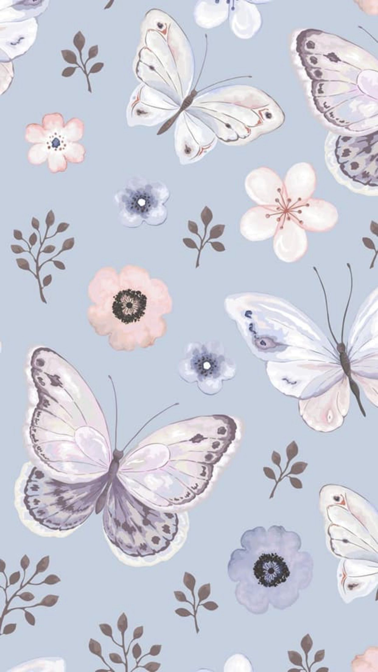 Pastel Butterfly Wallpaper Iphone - HD Wallpaper 