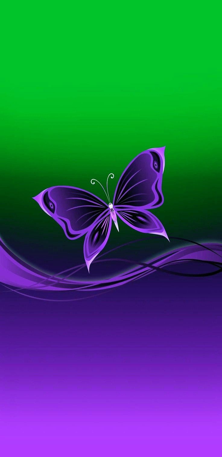 Butterfly Iphone X Wallpaper Green - HD Wallpaper 
