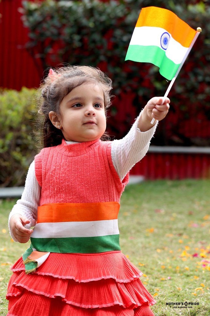 Indian Flag With Baby - HD Wallpaper 