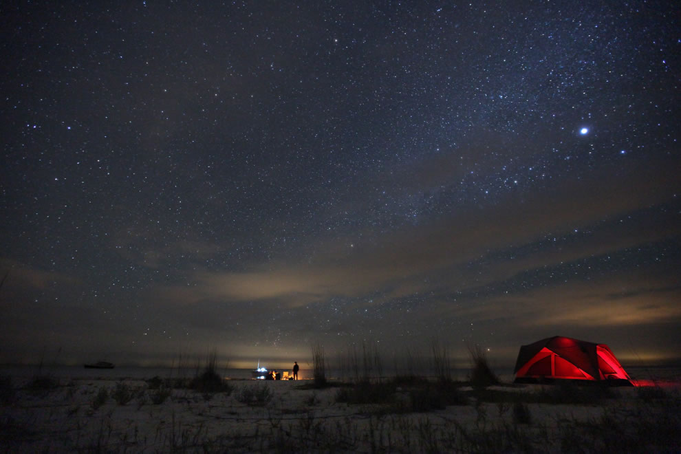 Everglades Camping On The Southern Most Tip Of The - Everglades Night Shot - HD Wallpaper 