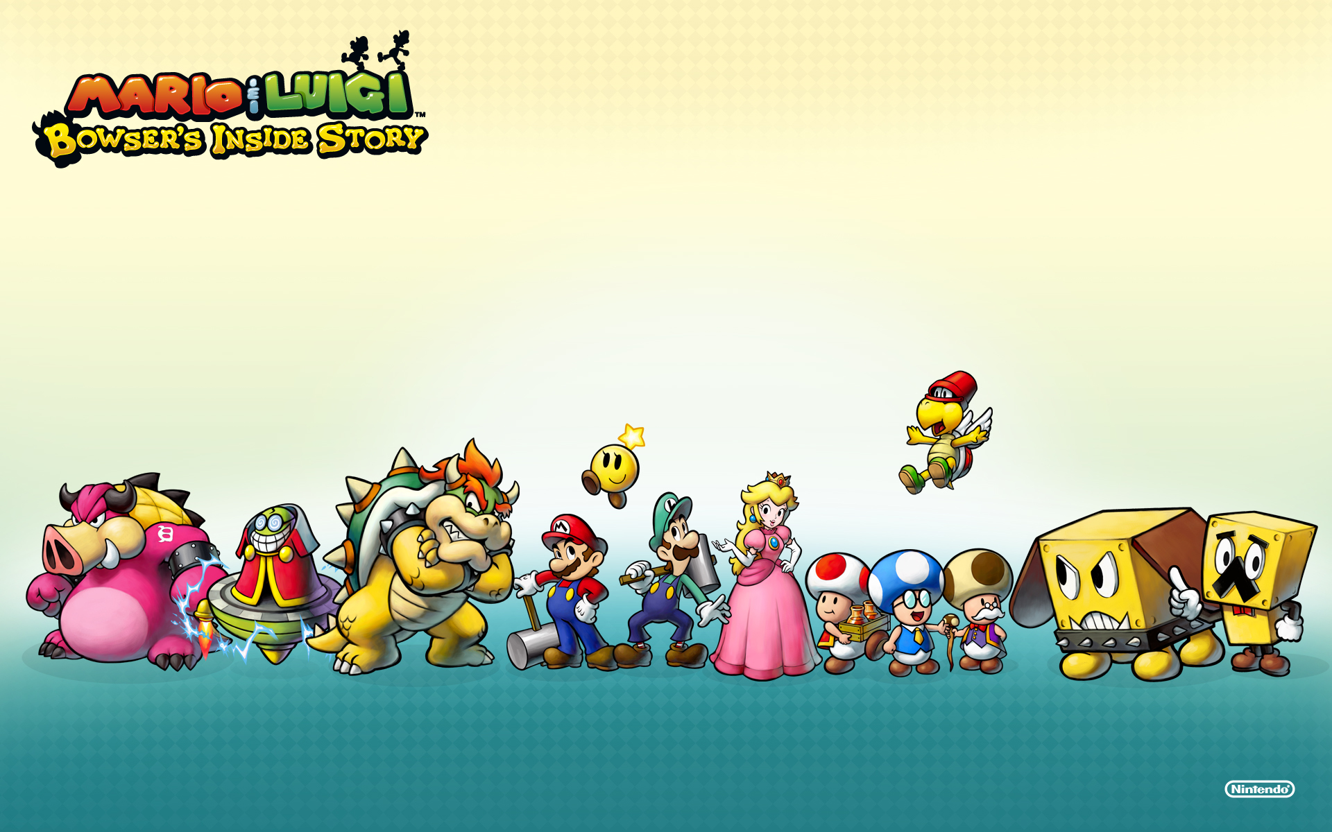 Mario & Luigi Bowser's Inside - HD Wallpaper 
