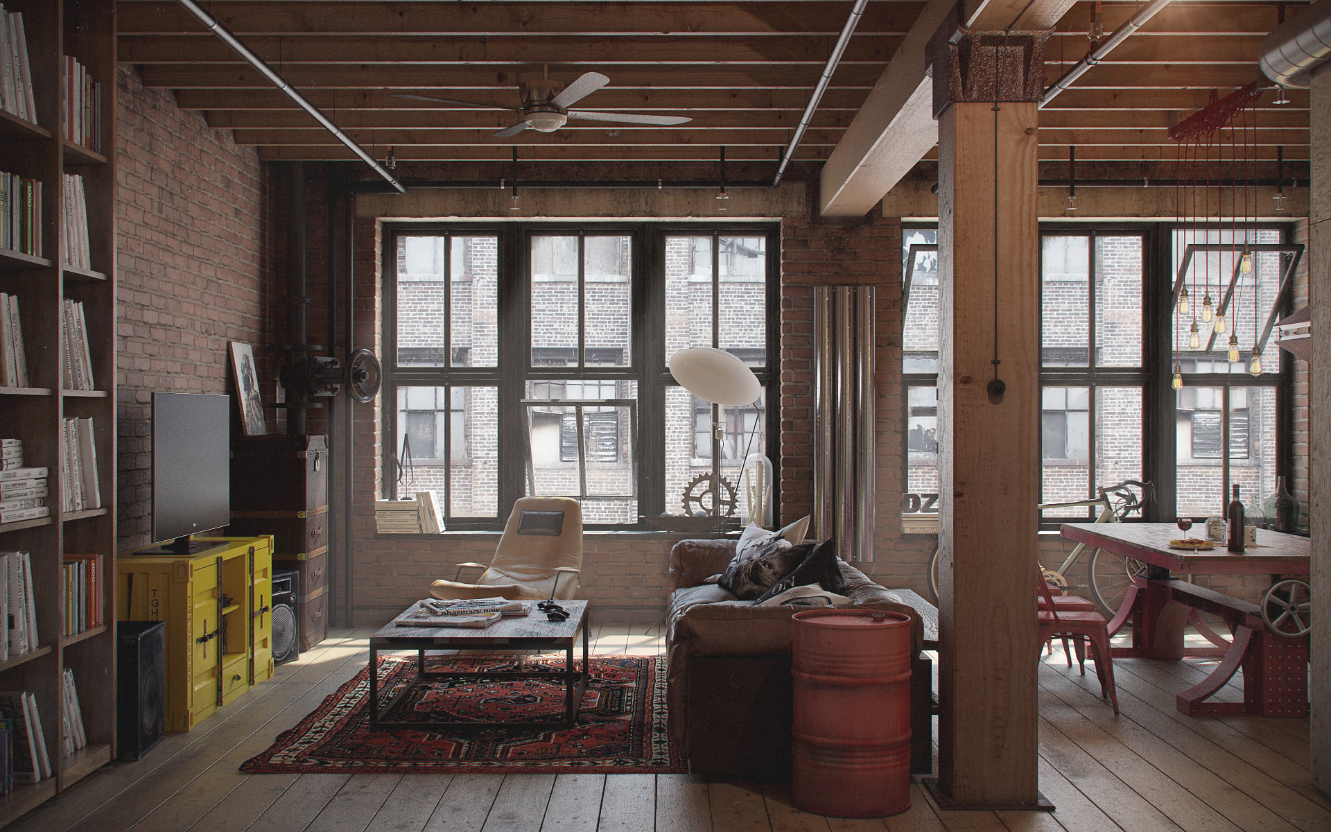 Industrial Loft - HD Wallpaper 