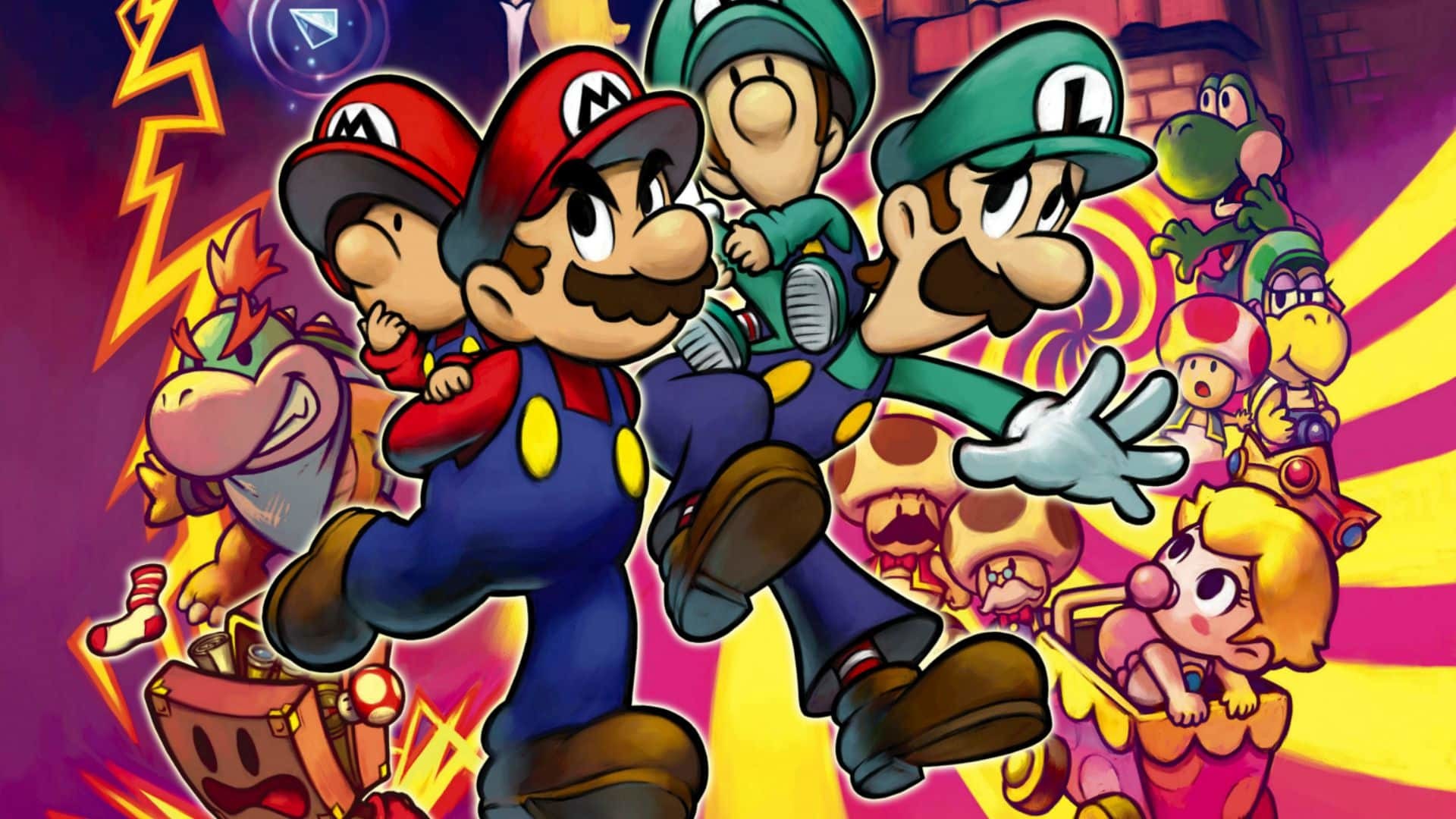 Images Of Mario & Luigi - Mario & Luigi Partners In Time - HD Wallpaper 