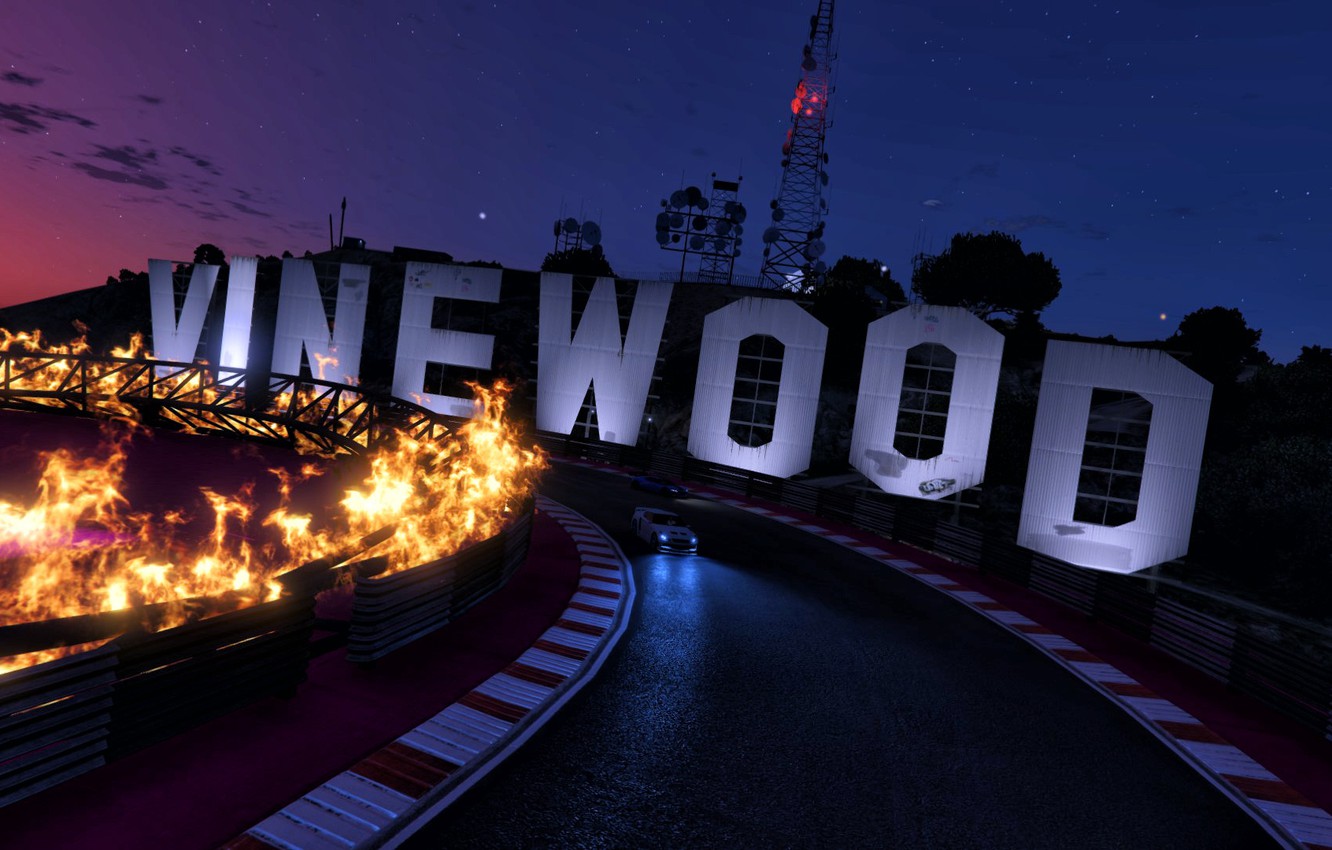 Photo Wallpaper Track, Gta 5, Paris Hilton-karting - Gta 5 Night - HD Wallpaper 