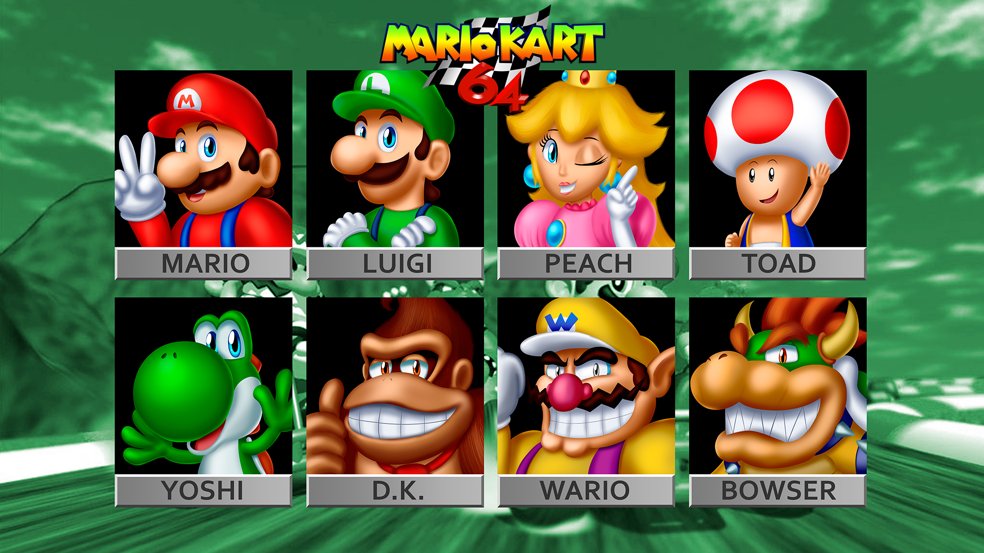 mario kart 64 characters