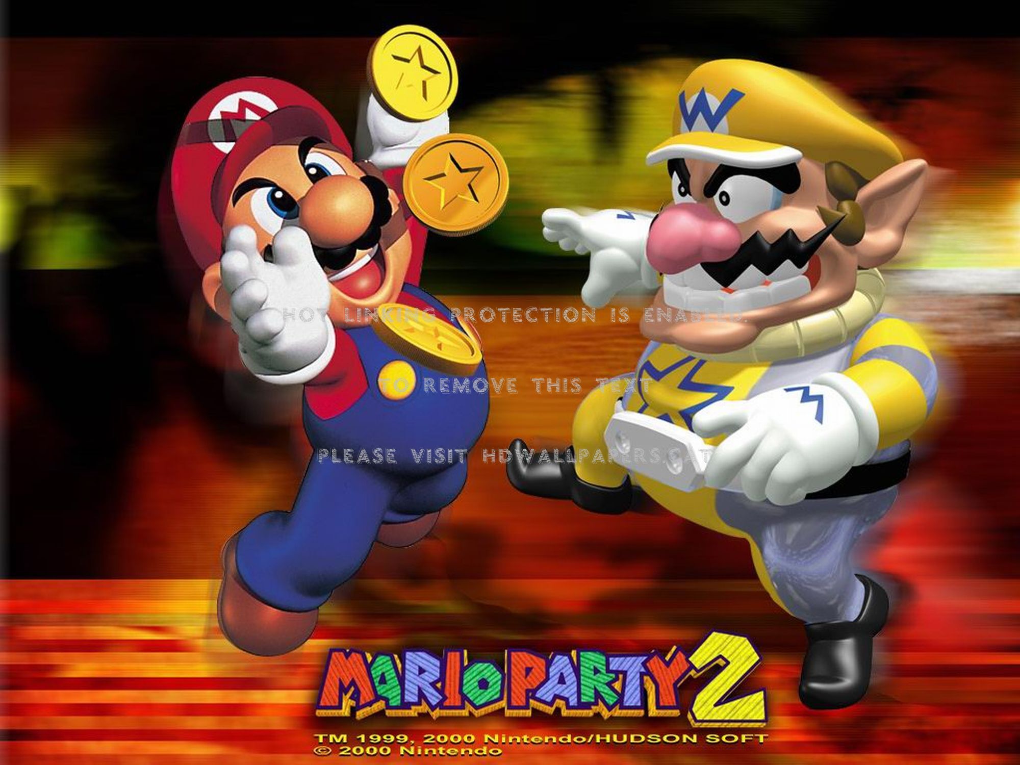Mario Party 2 Coins Wario Games - Mario Party 1 Poster - HD Wallpaper 