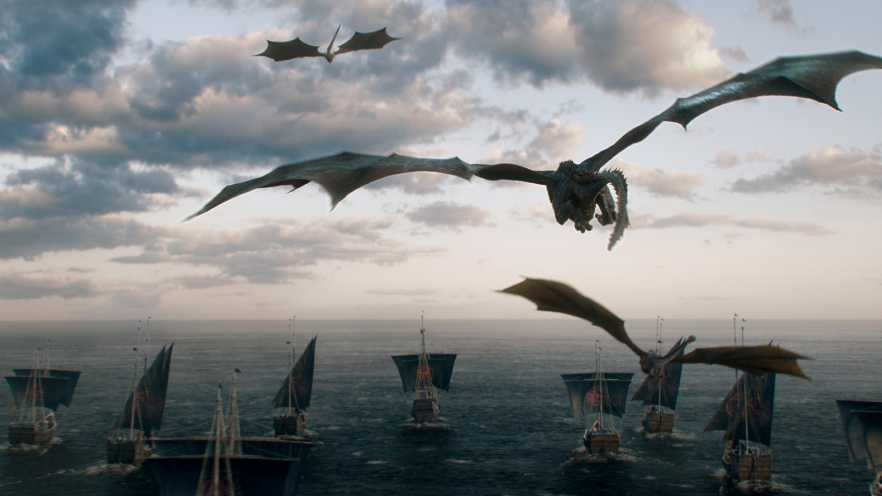 713903 - Game Of Thrones Dragons Flying - HD Wallpaper 