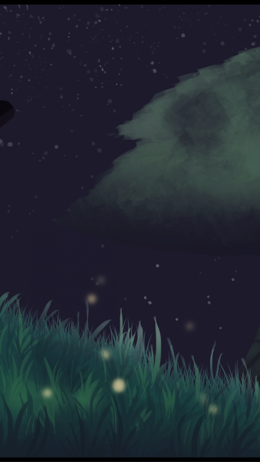 Telescope, Fireflies, Landscape, Night, Moon, Tree, - Night - HD Wallpaper 