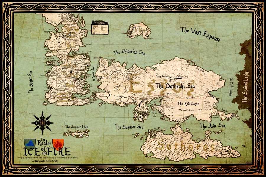 Game Of Thrones Map Of Seven Kingdoms - HD Wallpaper 