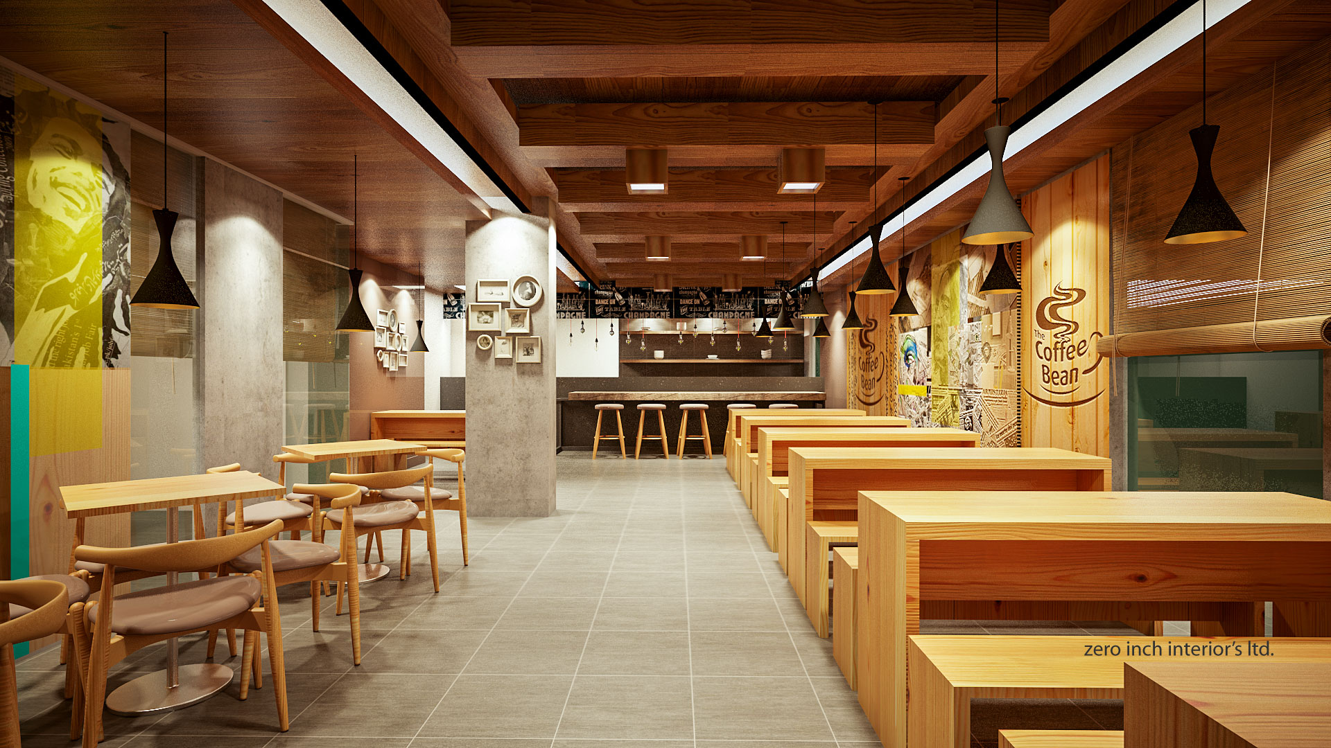 Cafe Interior Cafe Design Inspiration - HD Wallpaper 