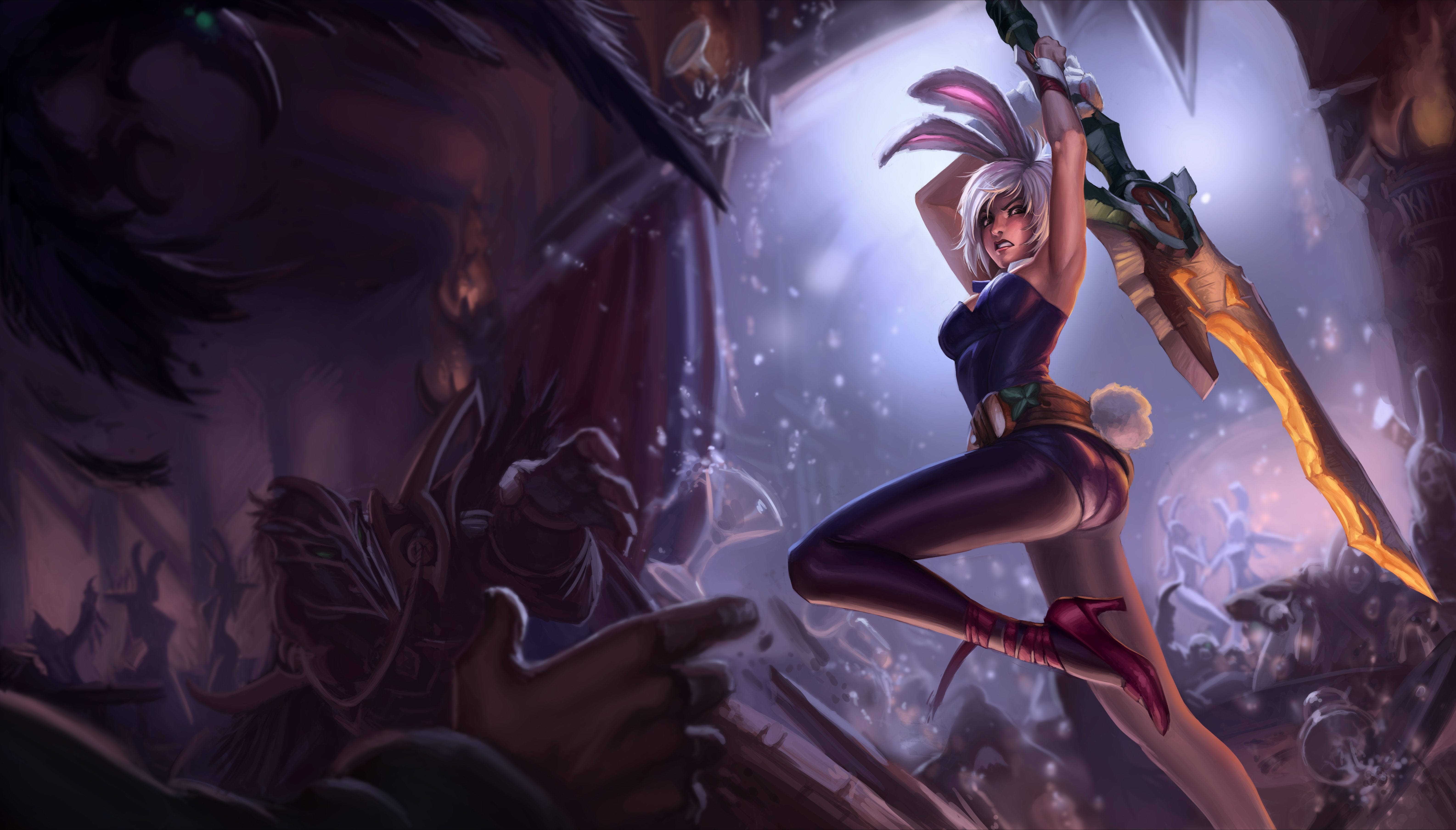 Lol Battle Bunny Riven Splash Art - HD Wallpaper 