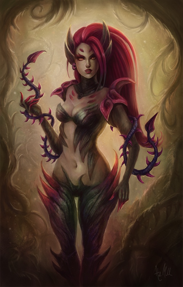 League Of Legends Zyra Art - HD Wallpaper 