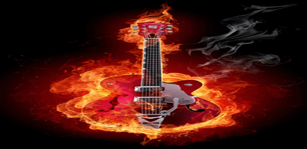 Live Fire Wallpapers - Guitar Gif - HD Wallpaper 