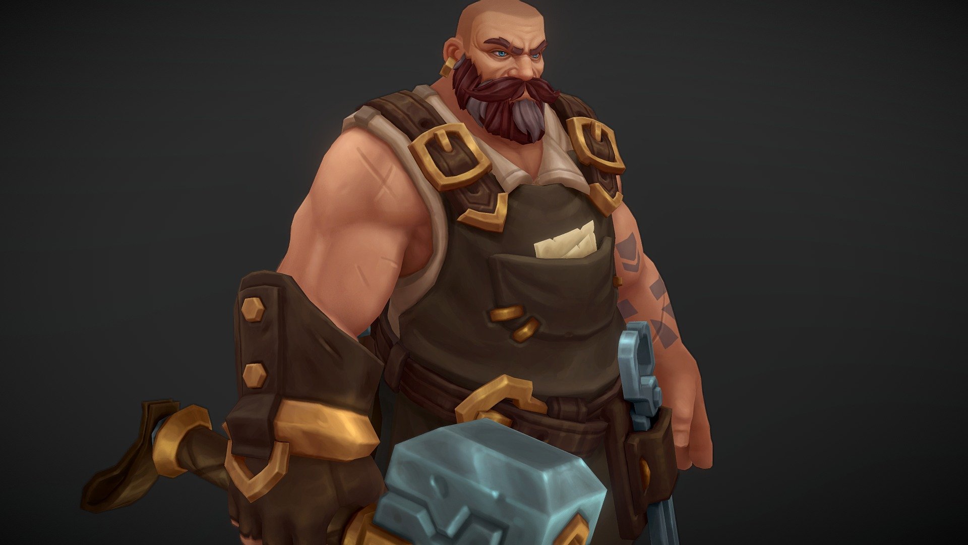 3d Character Blacksmith - HD Wallpaper 