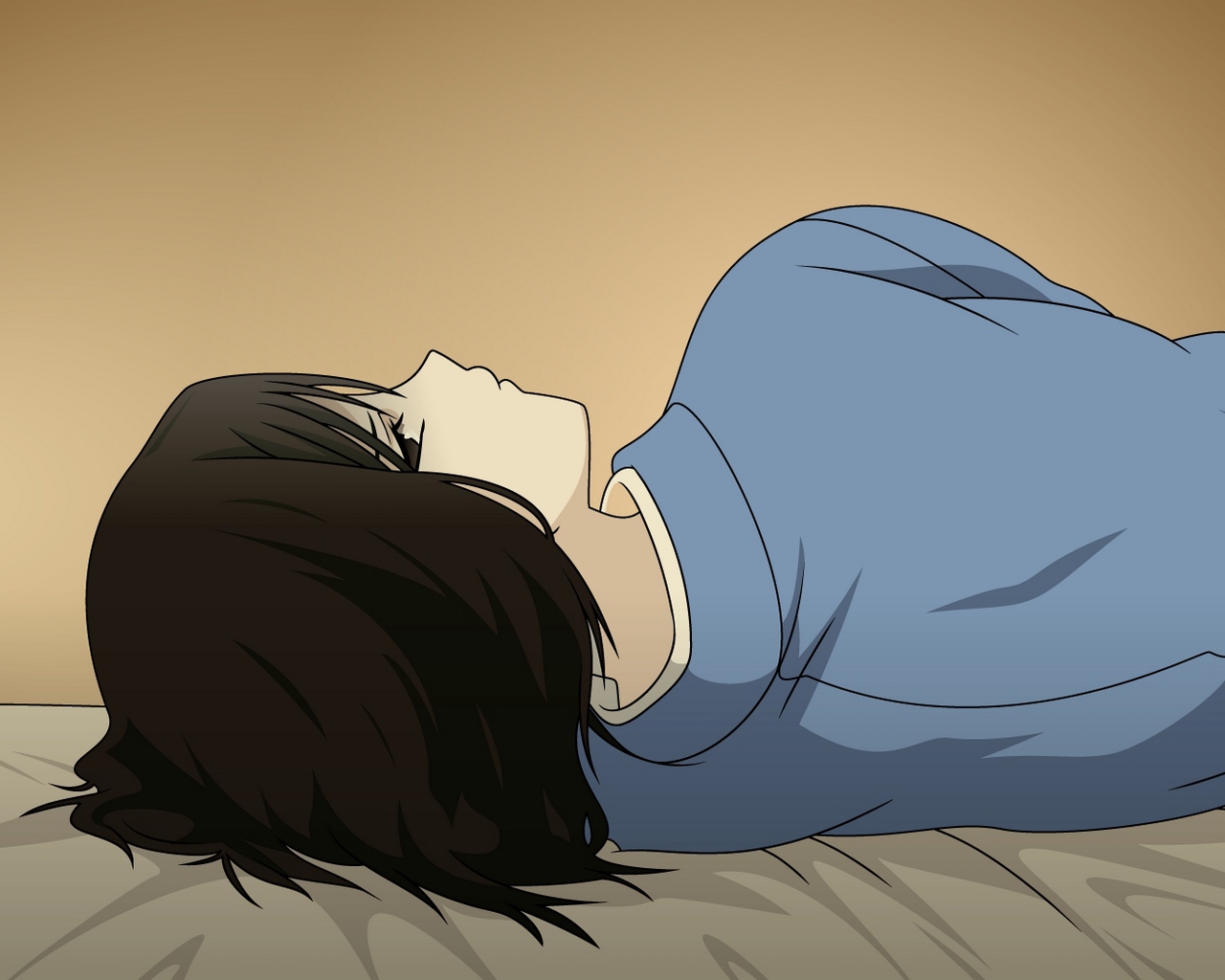 Wallpaper Kara No Kyoukai, Ryougi Shiki, Girl, Bed, - Wallpaper - HD Wallpaper 