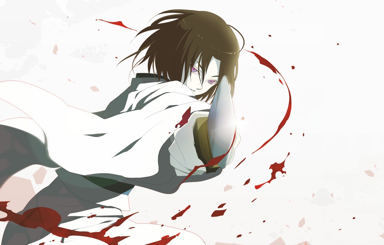 Photo Wallpaper Blood, Katana, Blade, Blow, Shiki Ryougi, - Anime Pics With Transparent Background - HD Wallpaper 