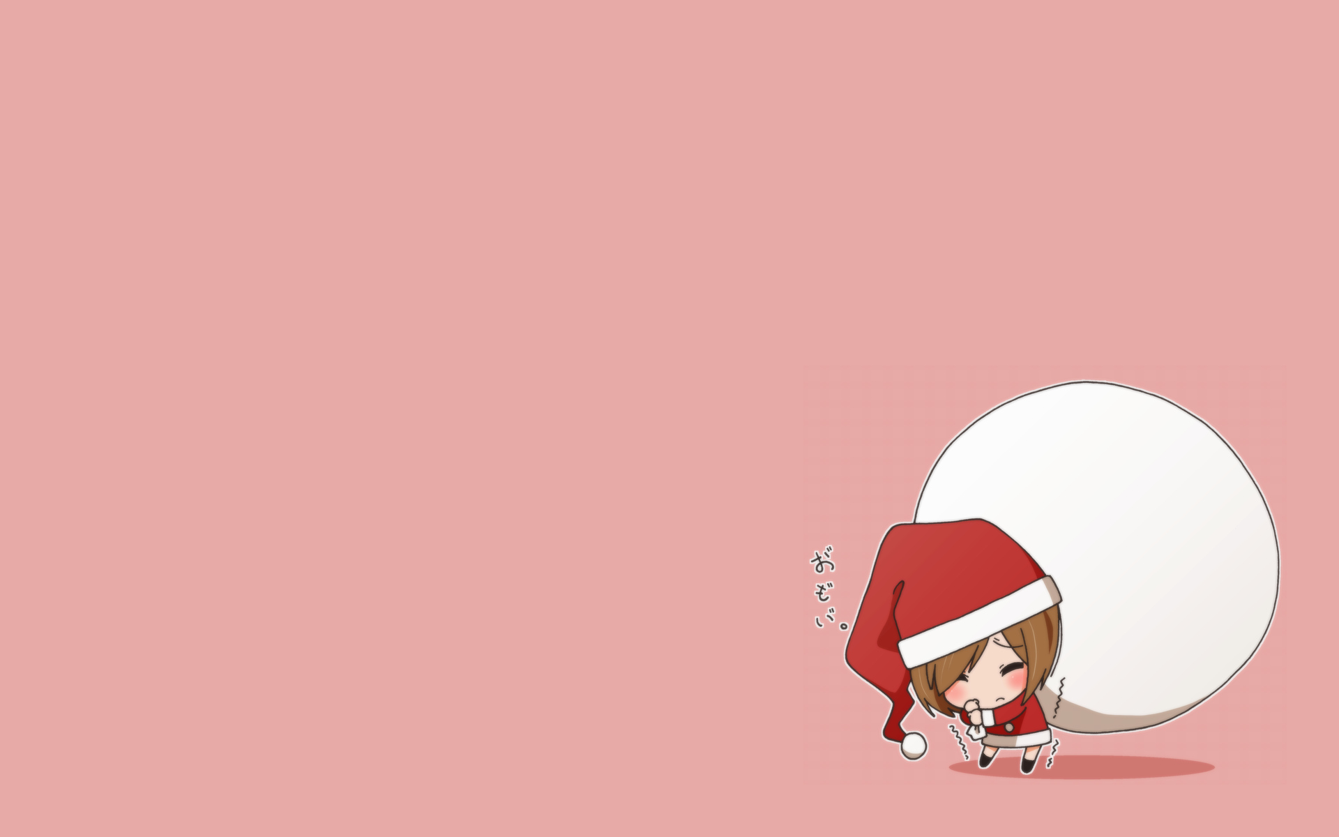 Brown Hair Chibi Christmas Hat Kinoshita Shizuka K-on - Cute Chibi Backgrounds - HD Wallpaper 