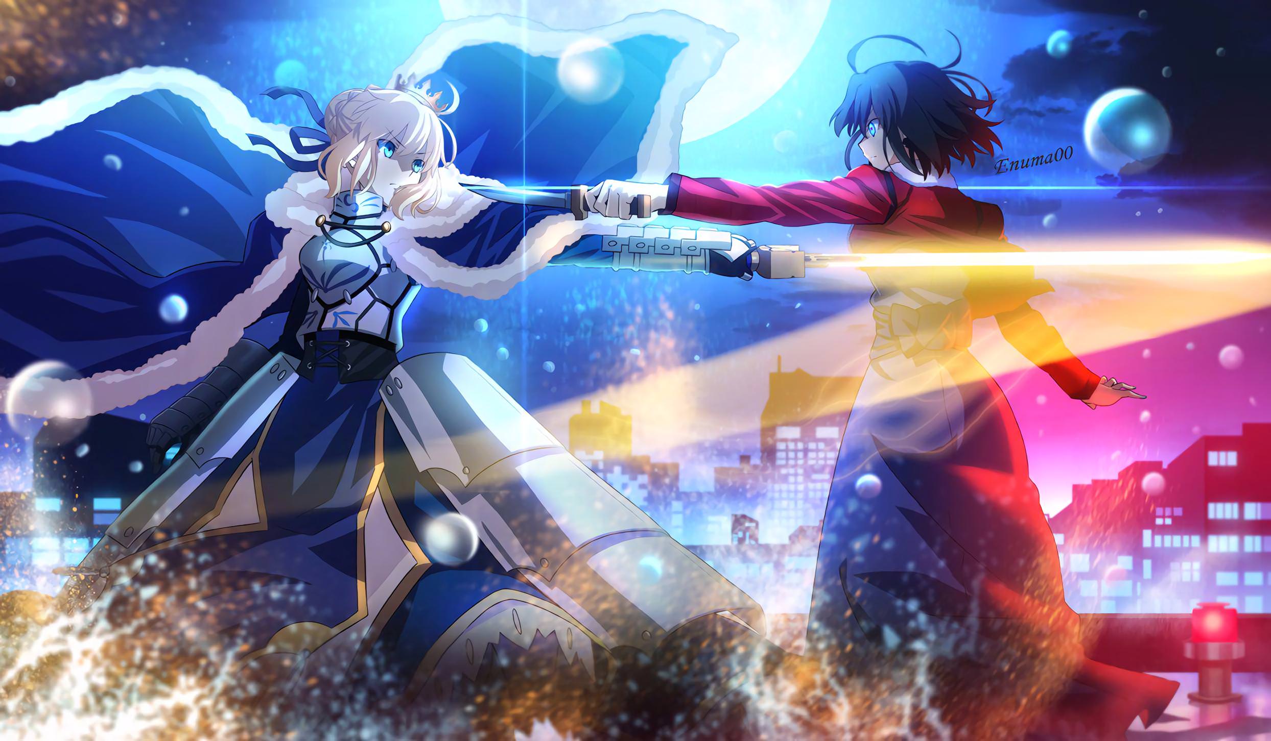 Saber Vs Shiki - HD Wallpaper 