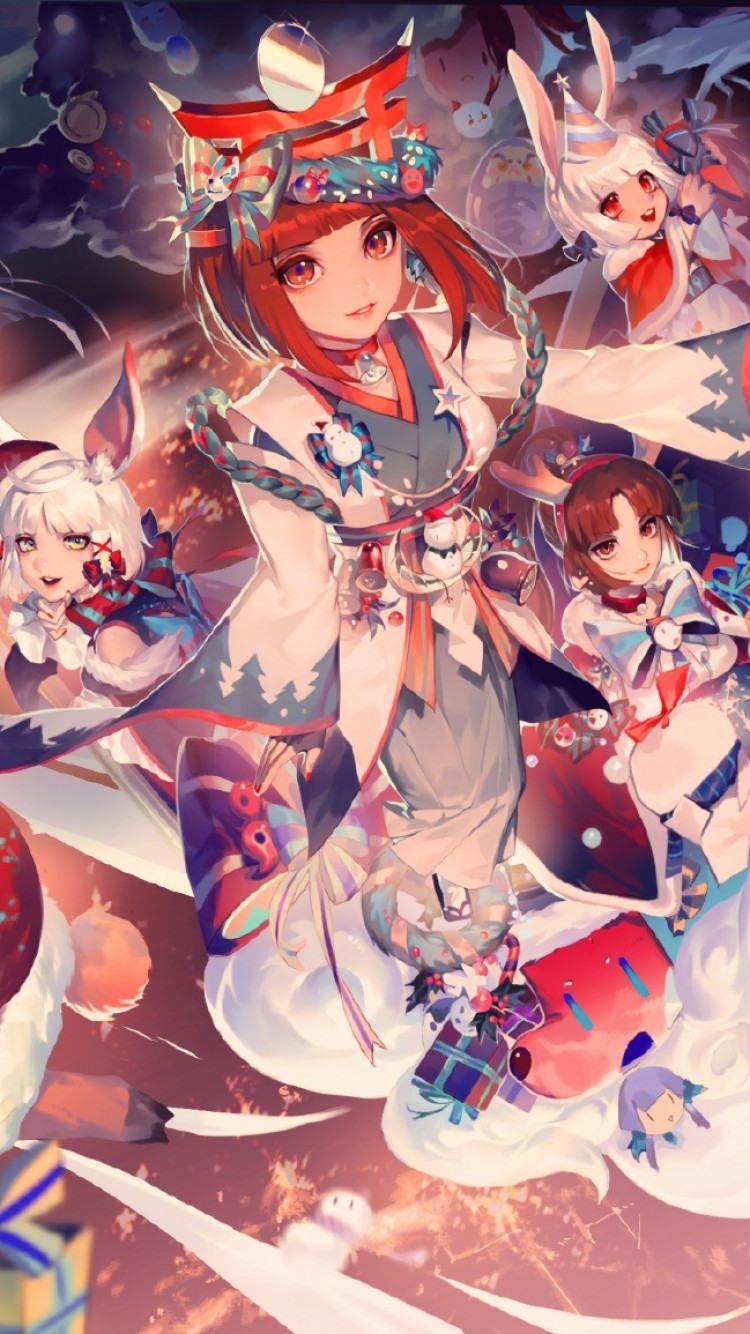 Anime Girls, Onmyouji, Artwork - Anime Girls Onmyoji - HD Wallpaper 