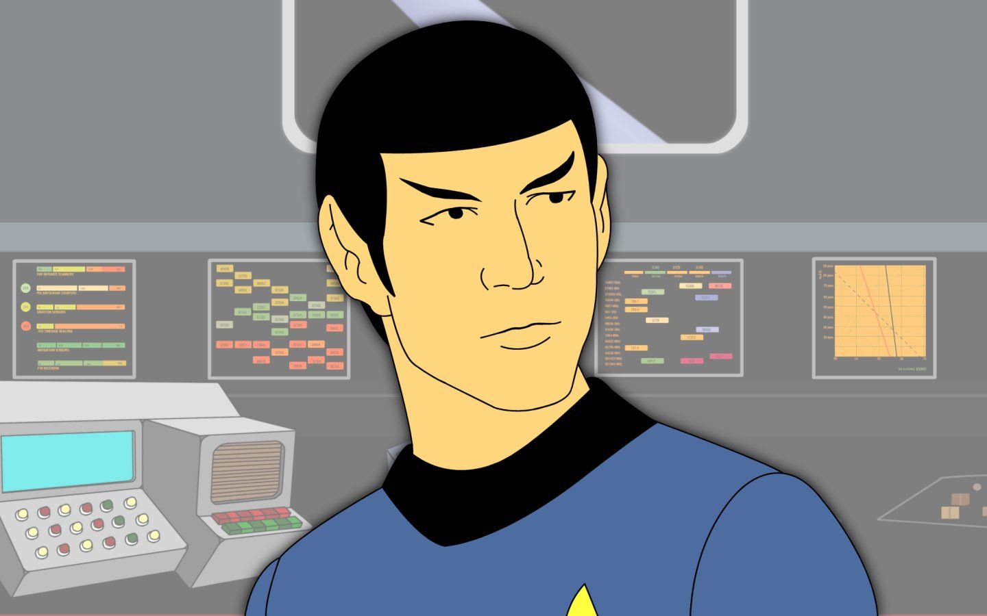 Commander Spock Wallpaper - Star Trek Animated Spock - HD Wallpaper 