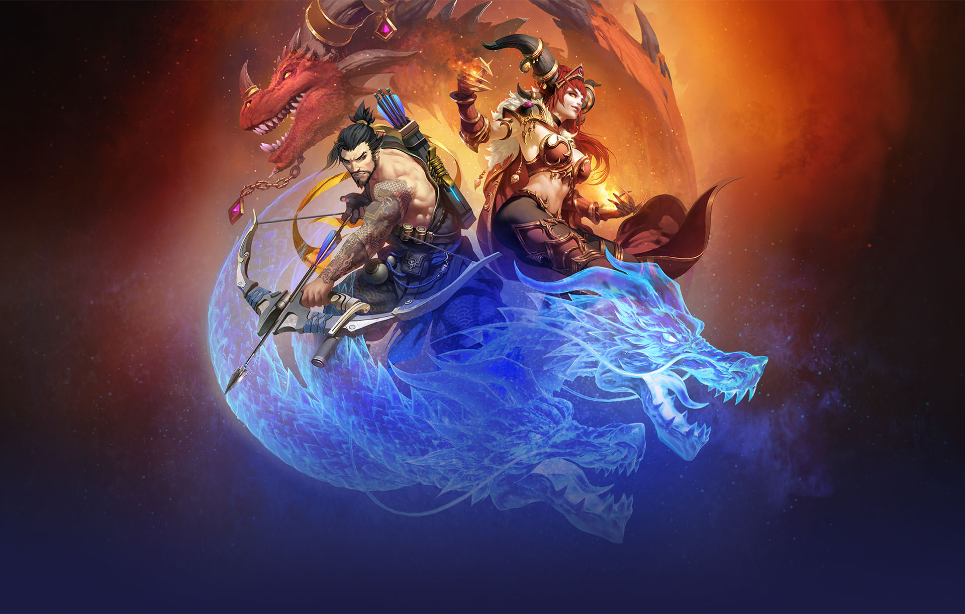 Heroes Of The Storm Hanzo Alexstrasza - HD Wallpaper 