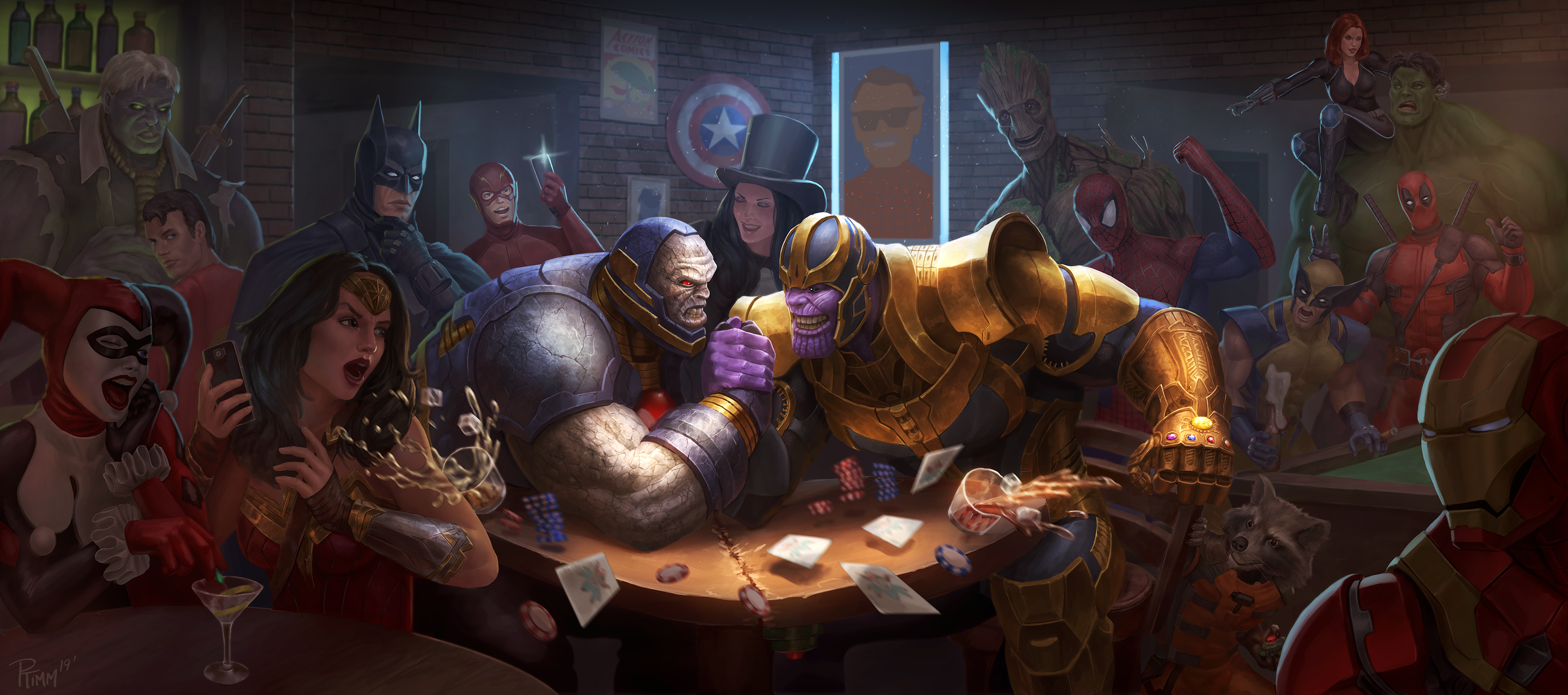 Thanos Vs Darkseid Fan Art - HD Wallpaper 