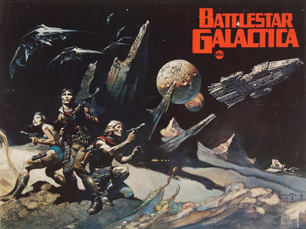 Battlestar Galactica - Frank Frazetta Sci Fi Art - HD Wallpaper 