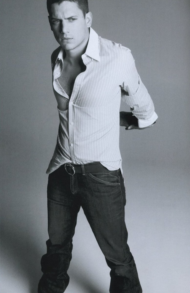 Pic - Wentworth Miller Black And White - HD Wallpaper 