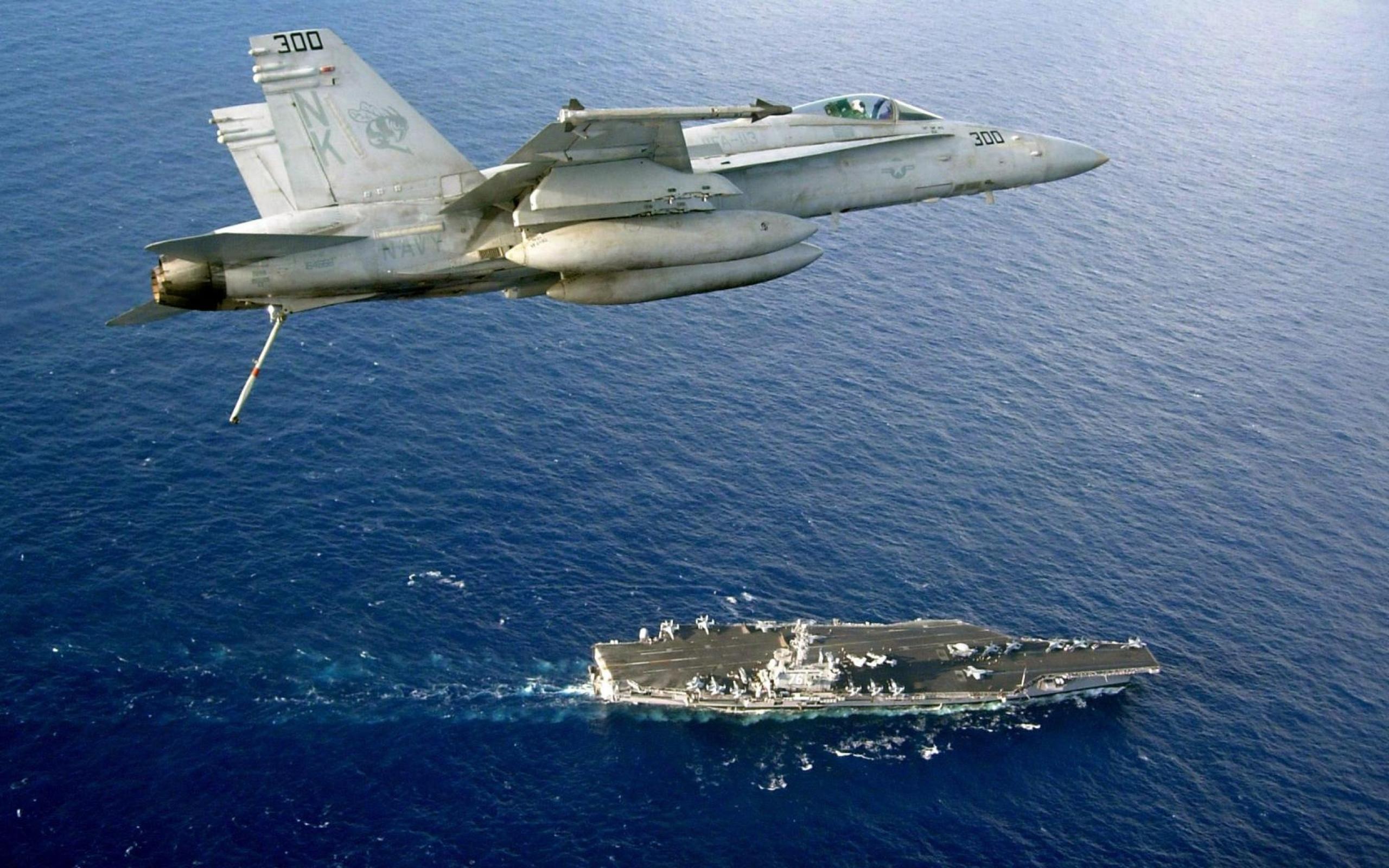 F A 18 Approach Carrier - HD Wallpaper 