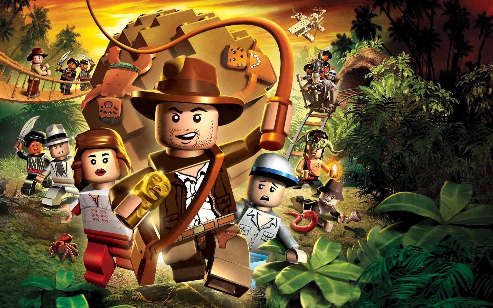 Indiana Jones Lego Figurines - Lego Indiana Jones Art - HD Wallpaper 