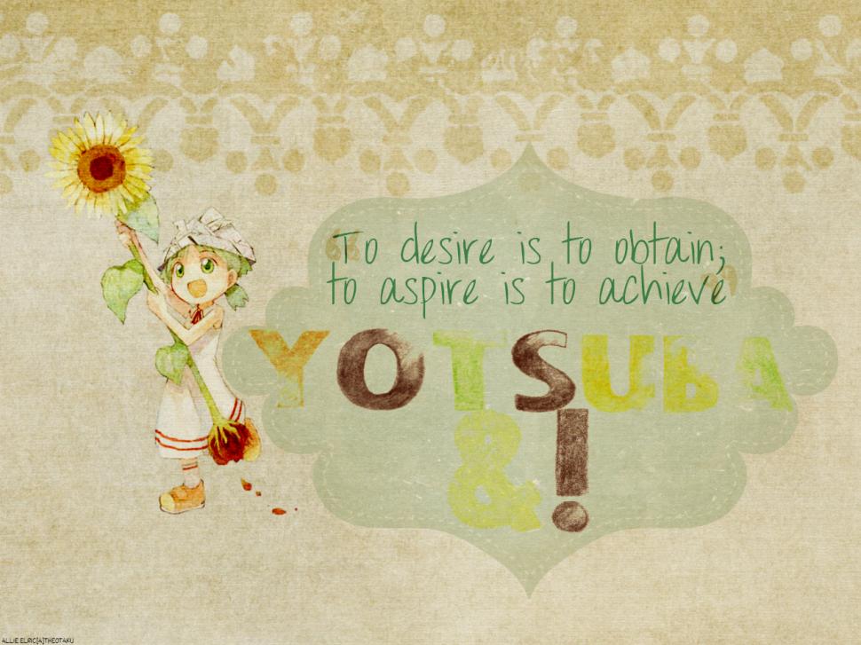 Yotsuba Yotsubato Obtain Achieve Flower Sunflower Hd - Sunflower - HD Wallpaper 