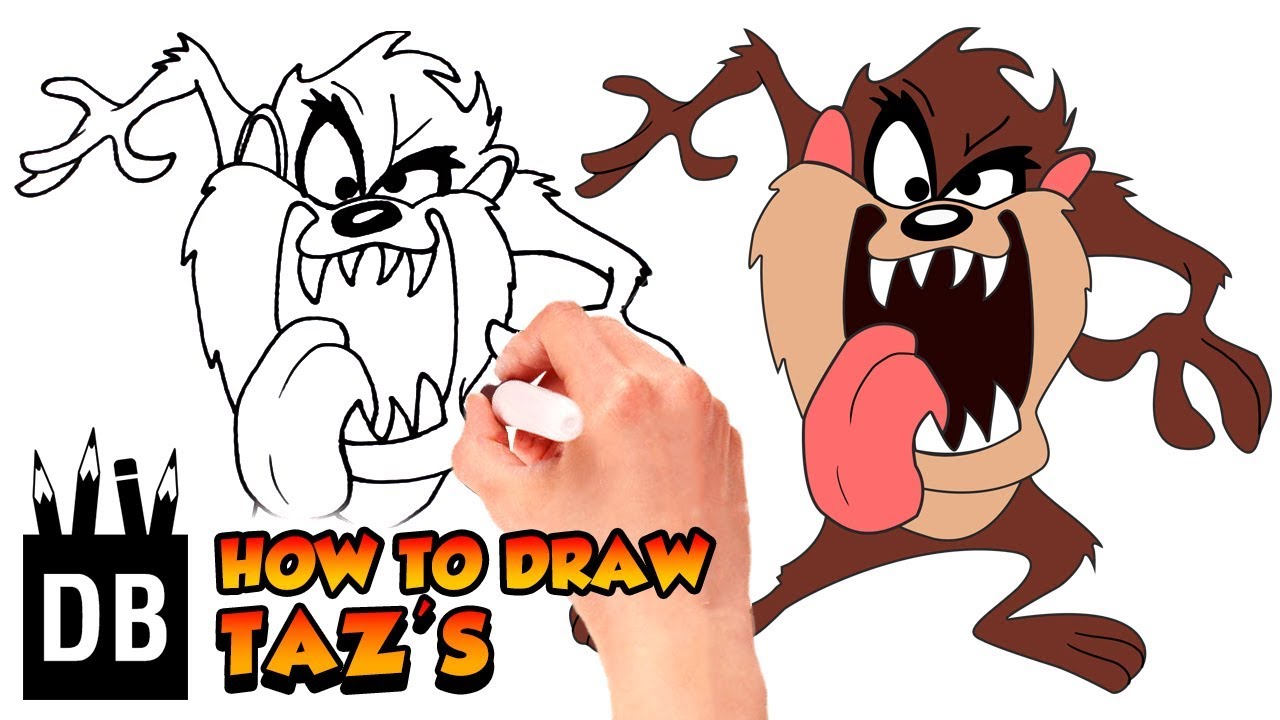 How To Draw Tasmanian Devil Taz Kids - Wolverine Cartoon Drawing For Kids - HD Wallpaper 