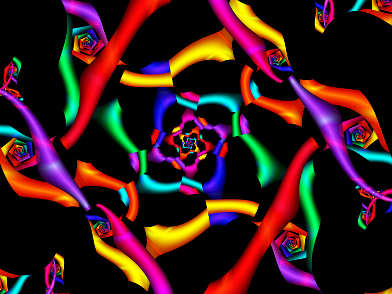 Fractal Art Wallpaper, Cosmic Rays - Neon - HD Wallpaper 