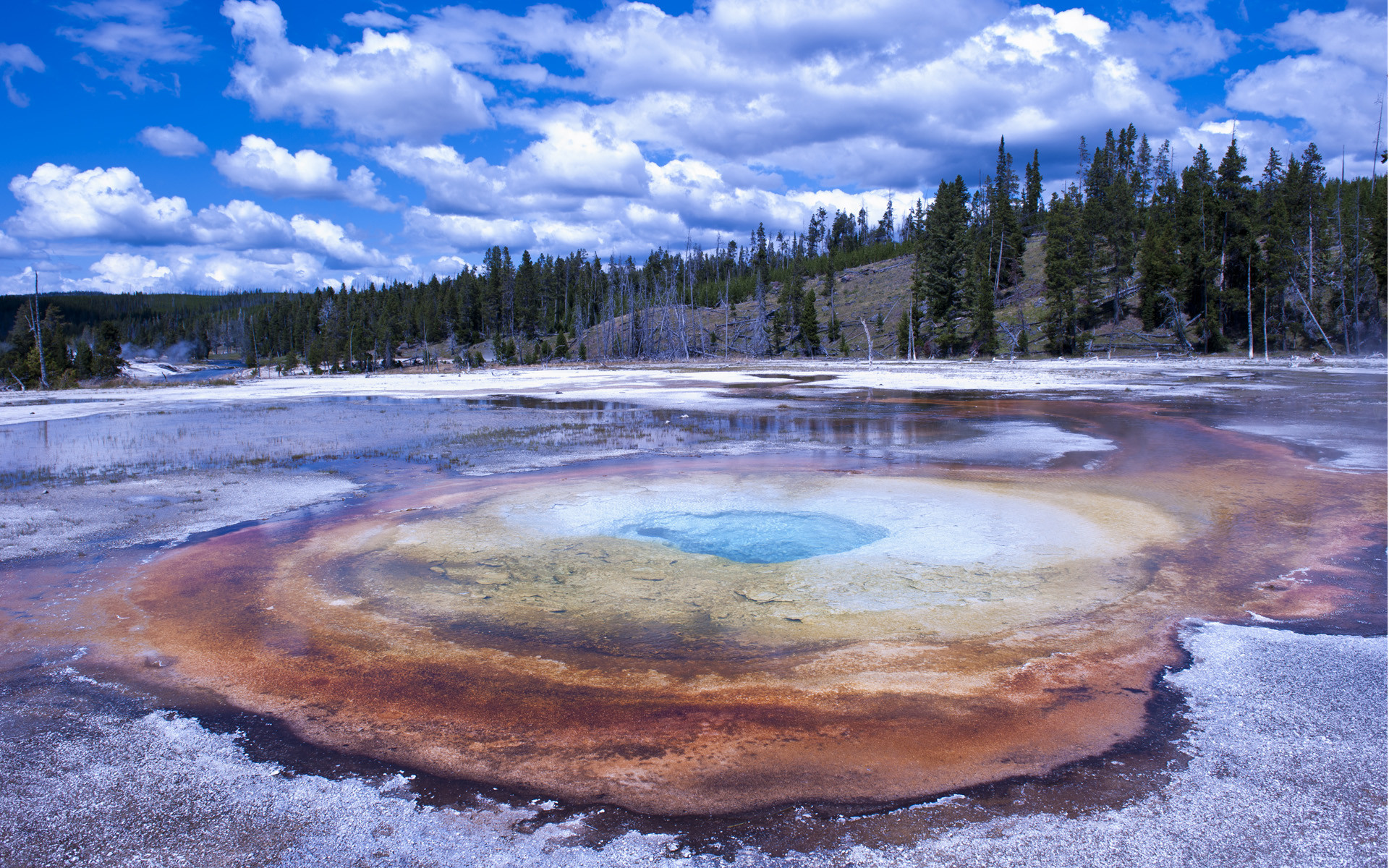 Yellowstone National Park, Chromatic Pool - HD Wallpaper 