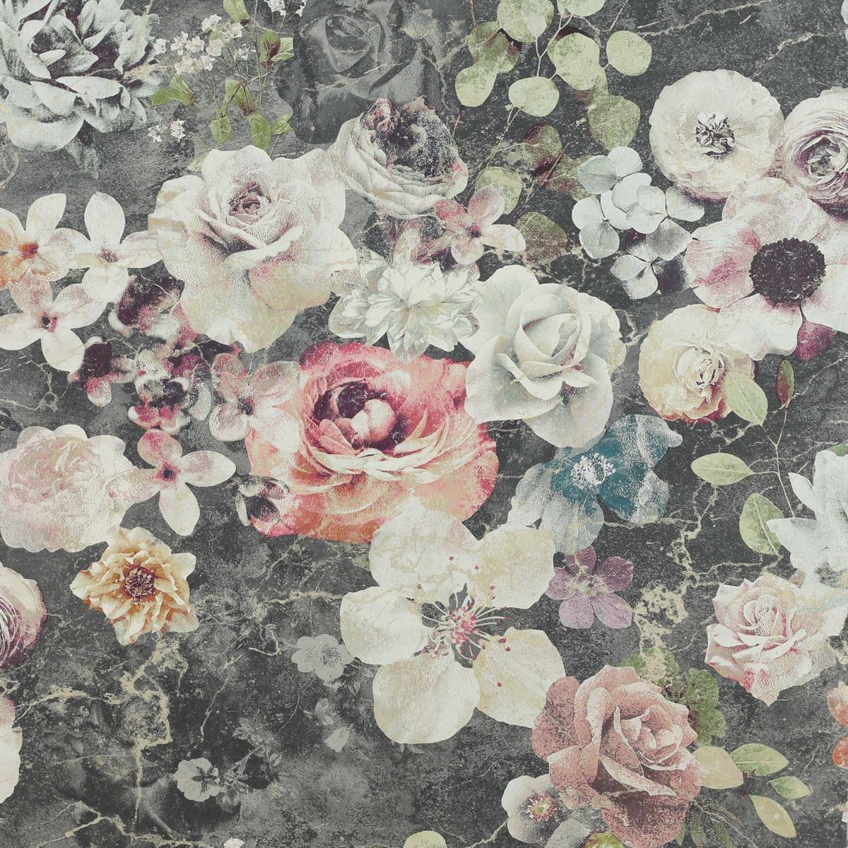 Jane Churchill Marble Rose Charcoal Wallpaper - Jane Churchill Marble Rose - HD Wallpaper 