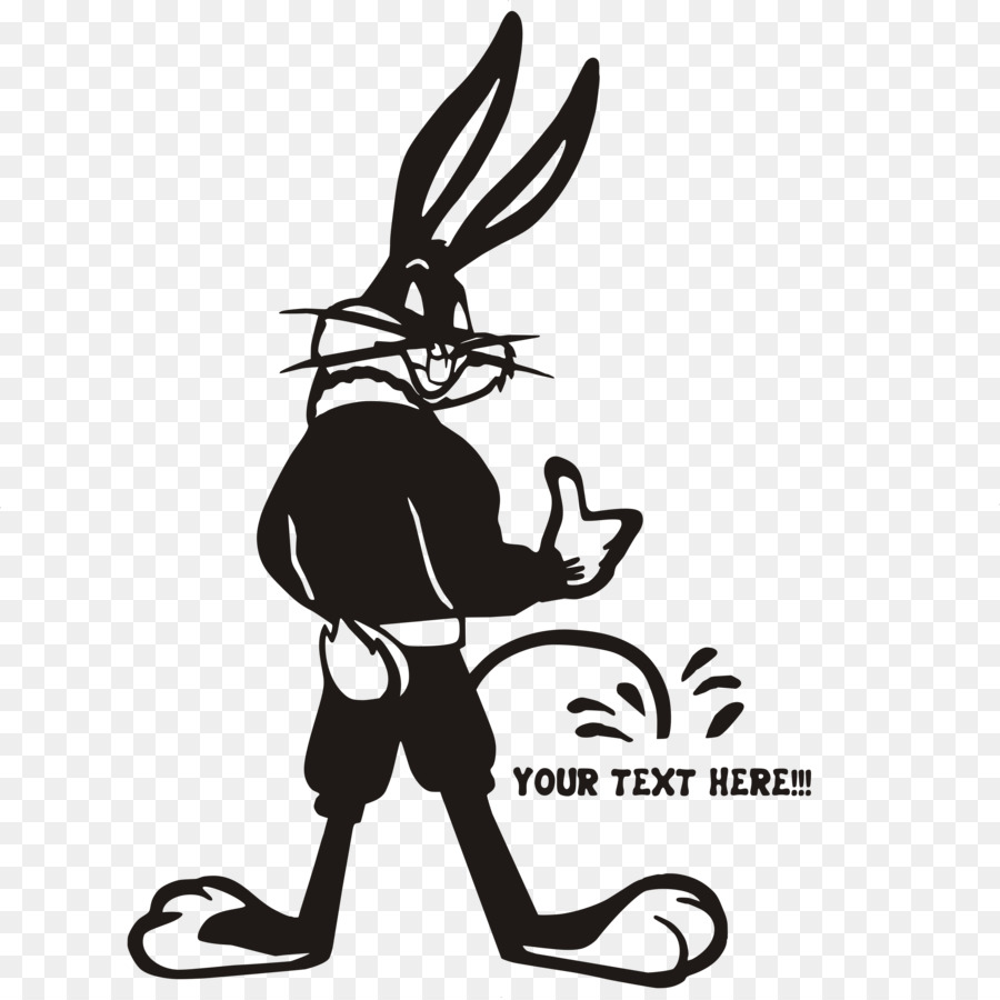 Bugs Bunny Sticker Wile E - Tasmanian Devil Cartoon Black And White - HD Wallpaper 