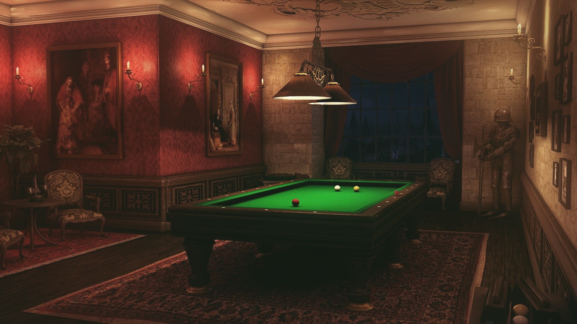 Billiards Room Background - HD Wallpaper 