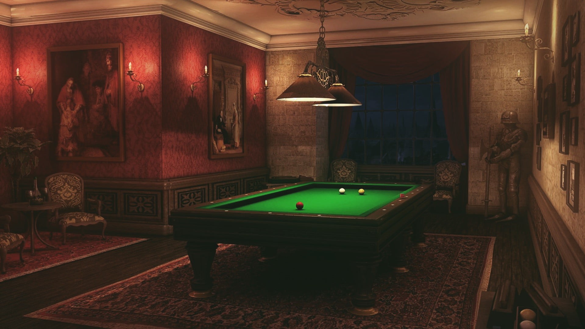 Billiards Room Background - HD Wallpaper 