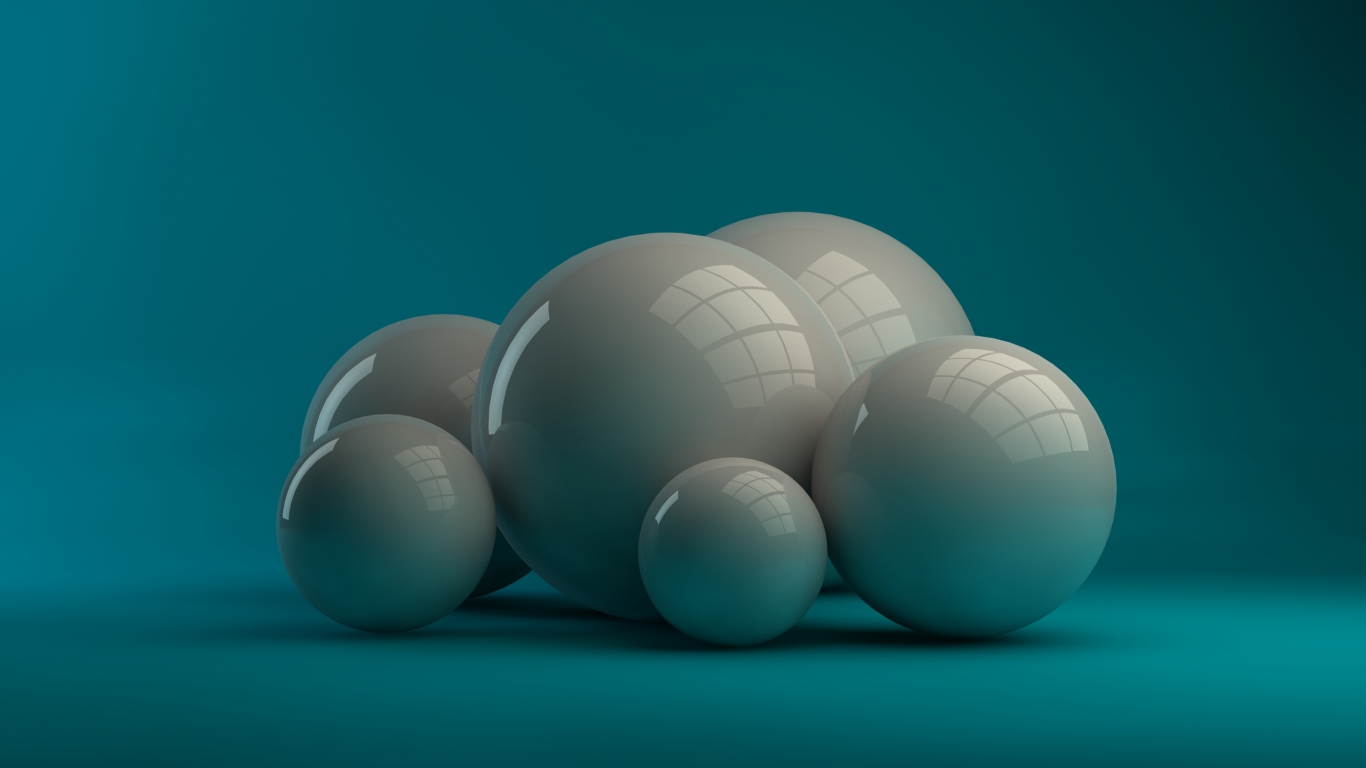 3d Snooker Type Balls Wallpaper - Glossy Surface - HD Wallpaper 
