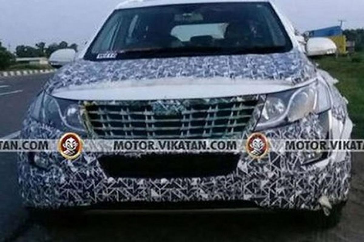 2018 Mahindra Xuv500 Suv Spotted Being Tested In India - Xuv500 New Grill - HD Wallpaper 
