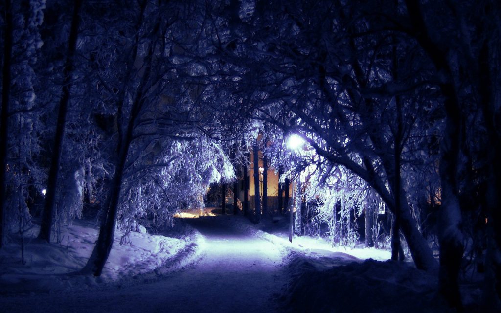 Page Romantic Winter Andro - Winter Night Wallpaper Hd - HD Wallpaper 