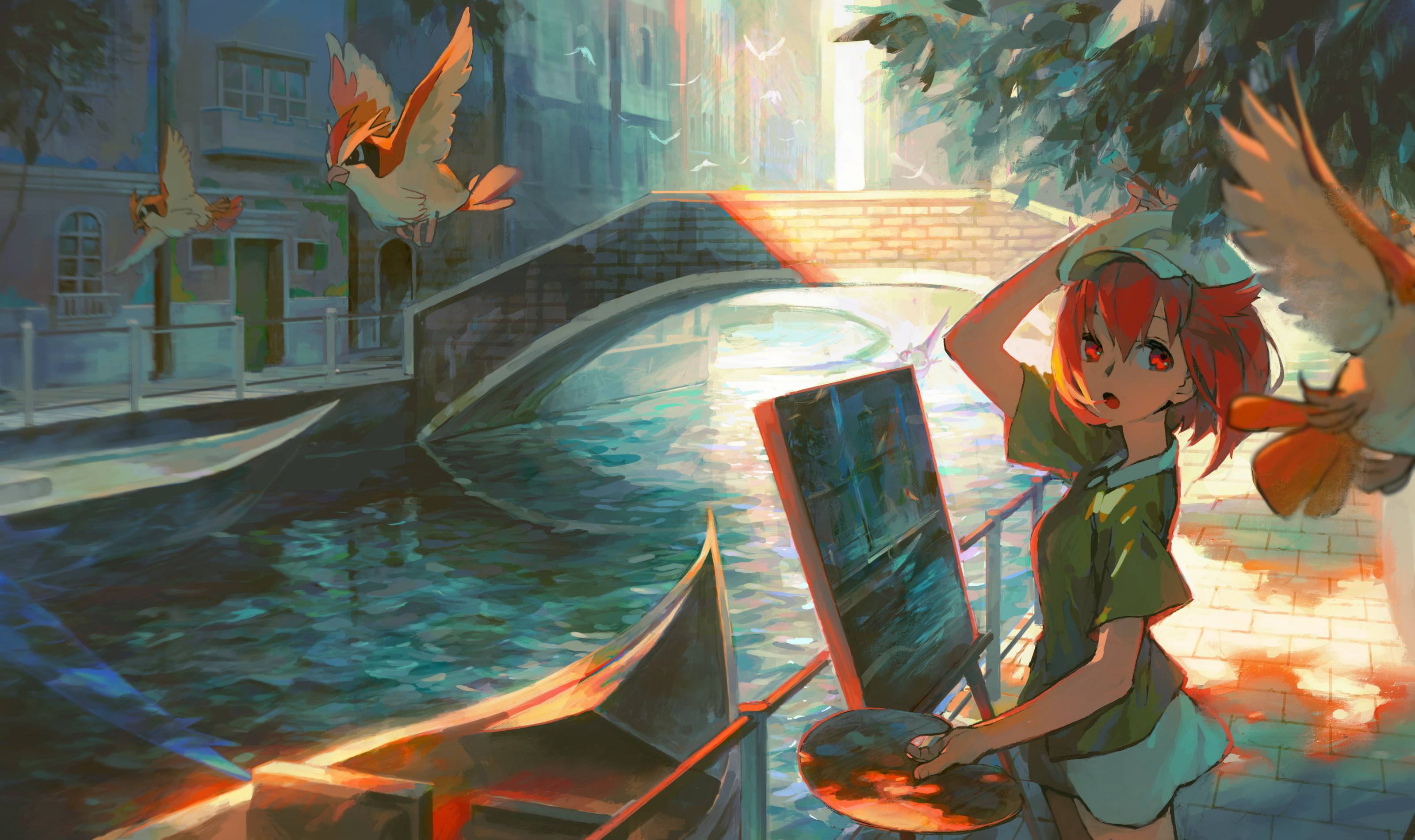 Anime Girl Backgrounds Art - HD Wallpaper 